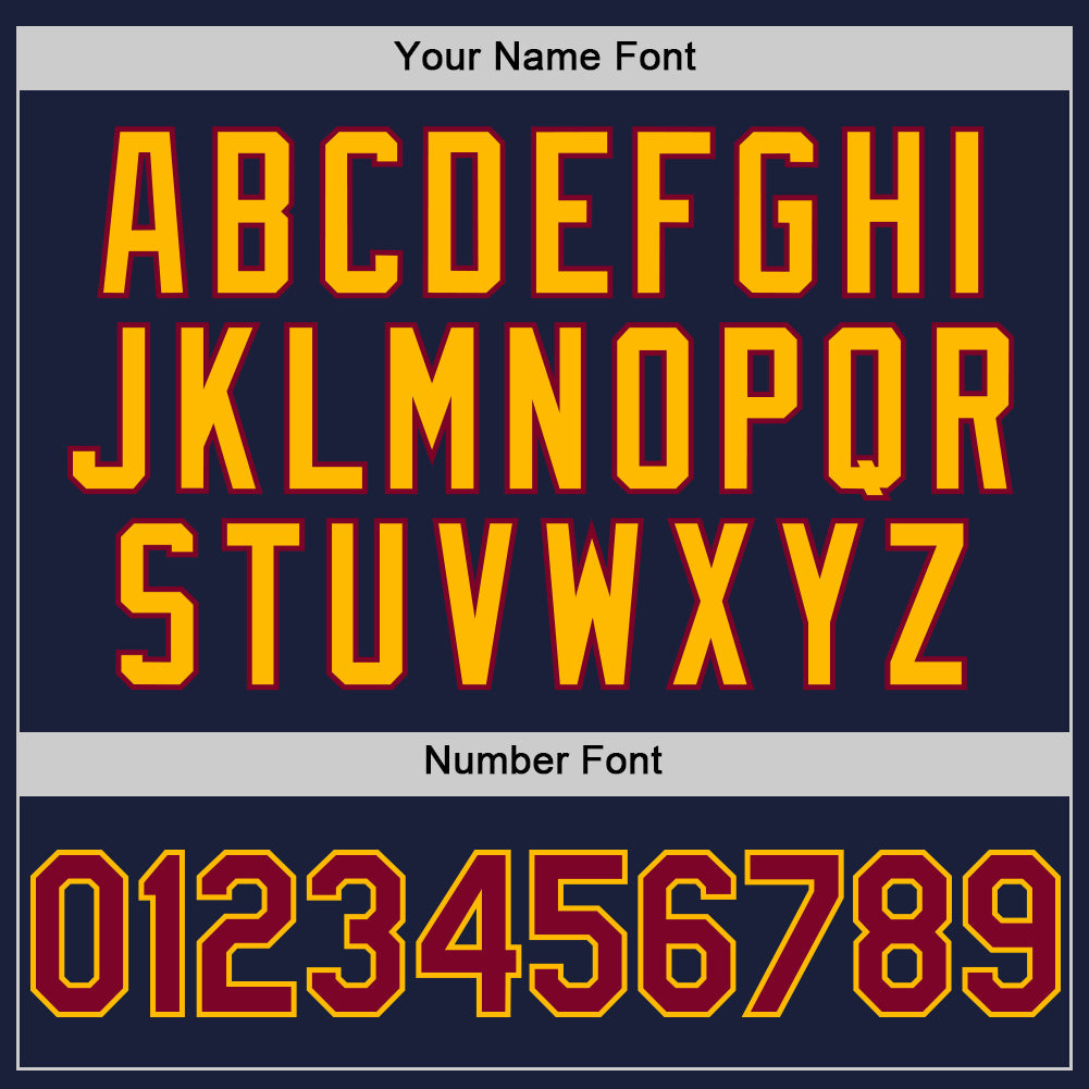 Custom Navy Maroon-Gold Line Authentic Baseball Jersey - Sky-Custom