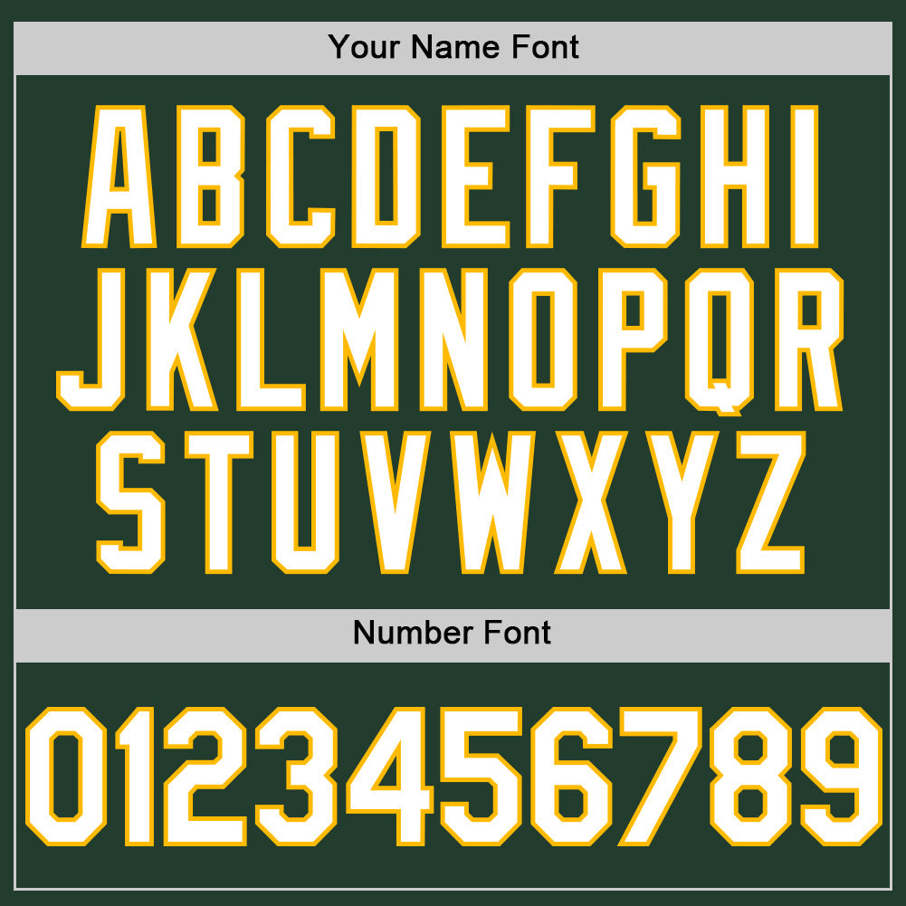 Custom Green White-Gold Line Authentic Baseball Jersey - Sky-Custom