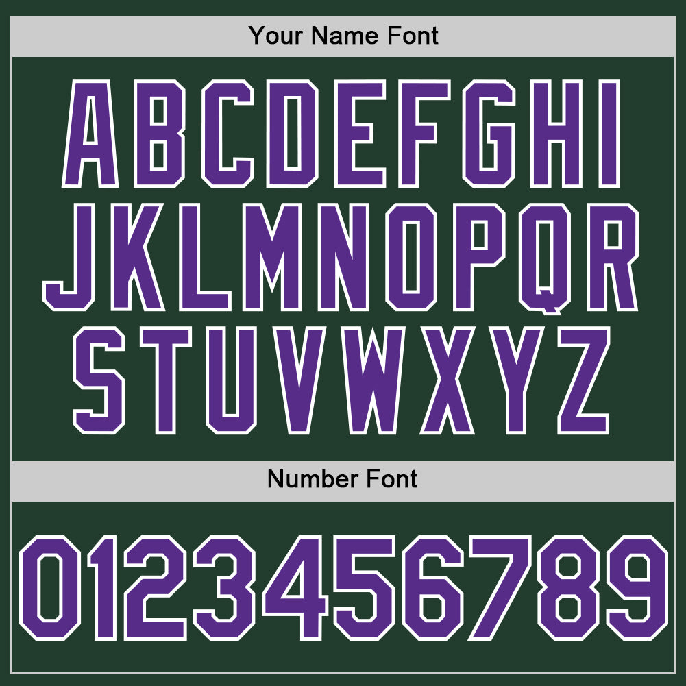 Custom Green Purple-White Line Authentic Baseball Jersey - Sky-Custom