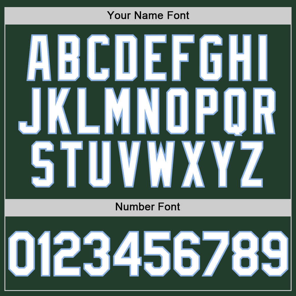 Custom Green White-Light Blue Line Authentic Baseball Jersey - Sky-Custom