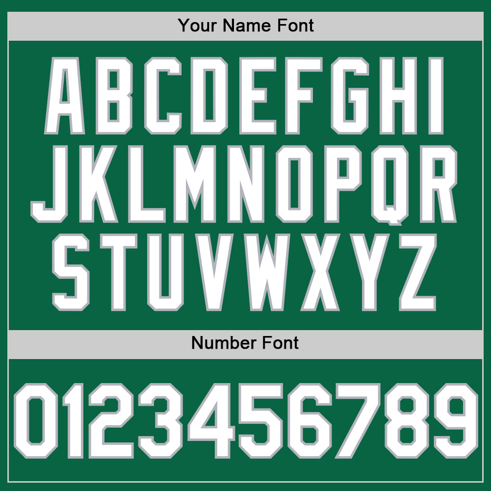 Custom Kelly Green White-Gray Line Authentic Baseball Jersey - Sky-Custom