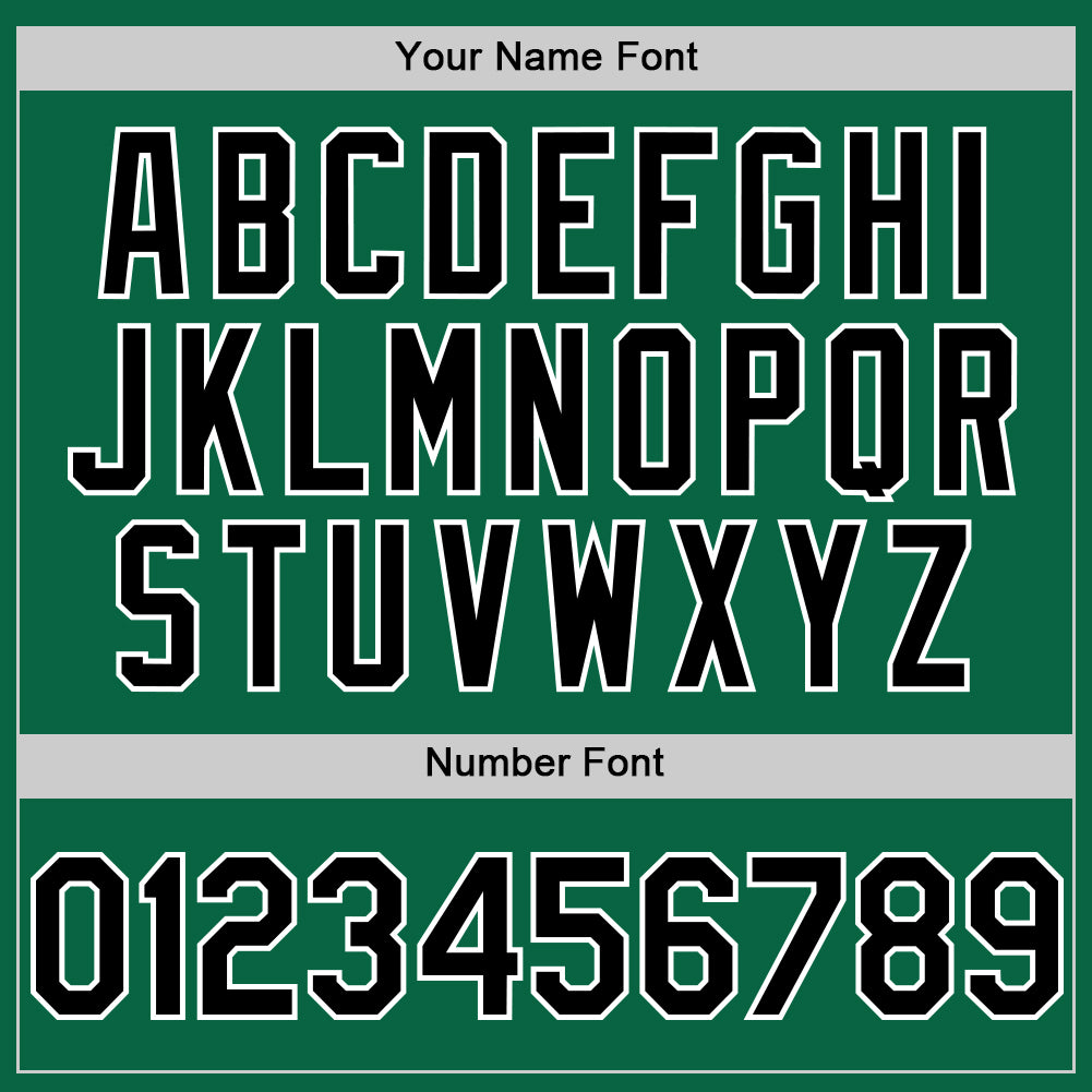 Custom Kelly Green Black-White Line Authentic Baseball Jersey - Sky-Custom