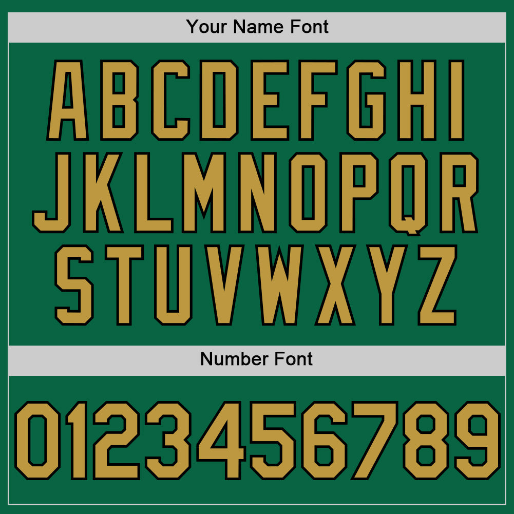 Custom Kelly Green Old Gold-Black Line Authentic Baseball Jersey - Sky-Custom