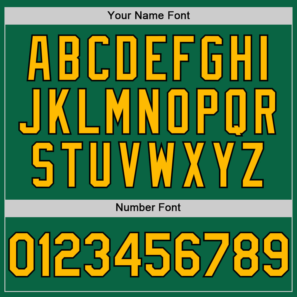 Custom Kelly Green Gold-Black Line Authentic Baseball Jersey - Sky-Custom