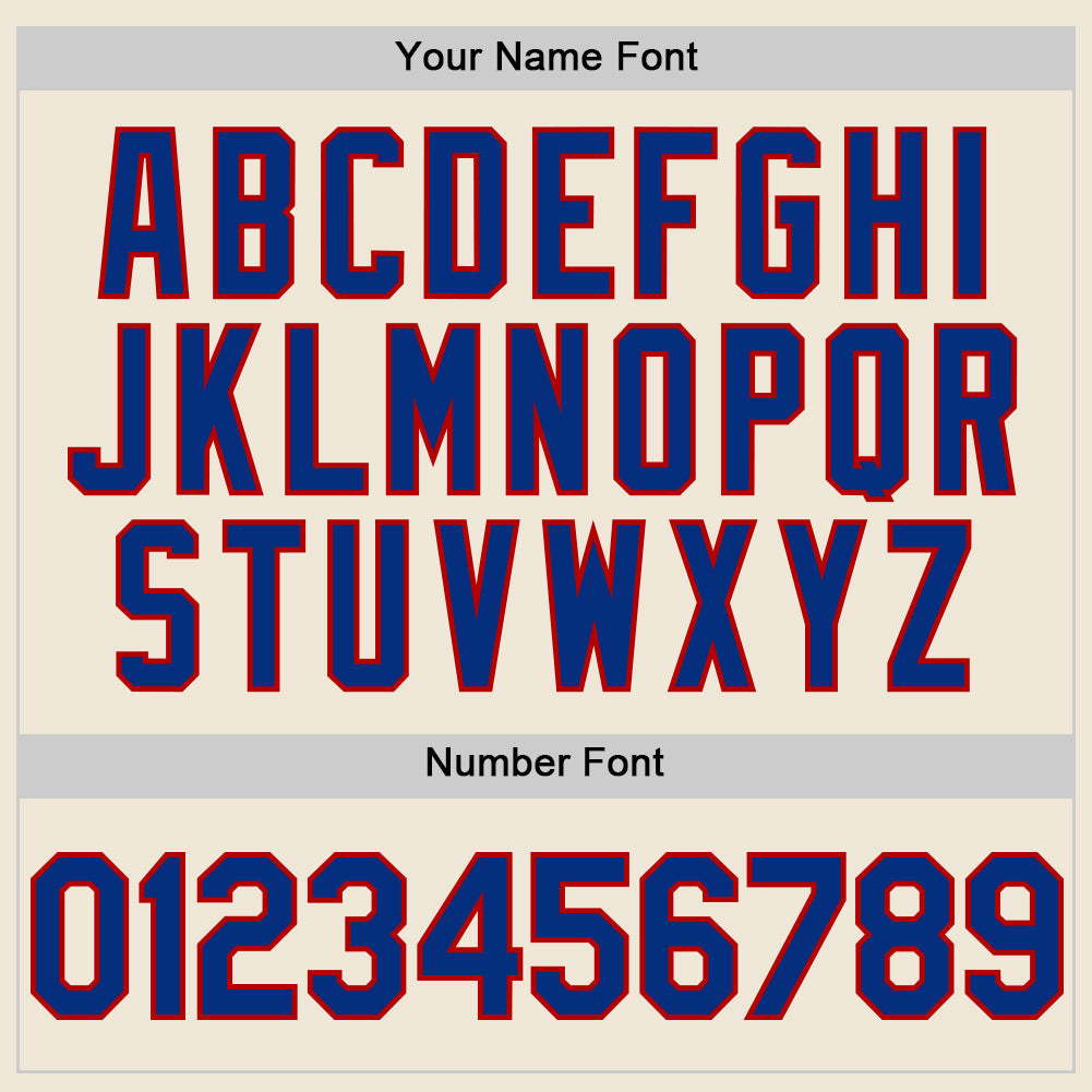 Custom Cream Royal-Red Line Authentic Baseball Jersey - Sky-Custom