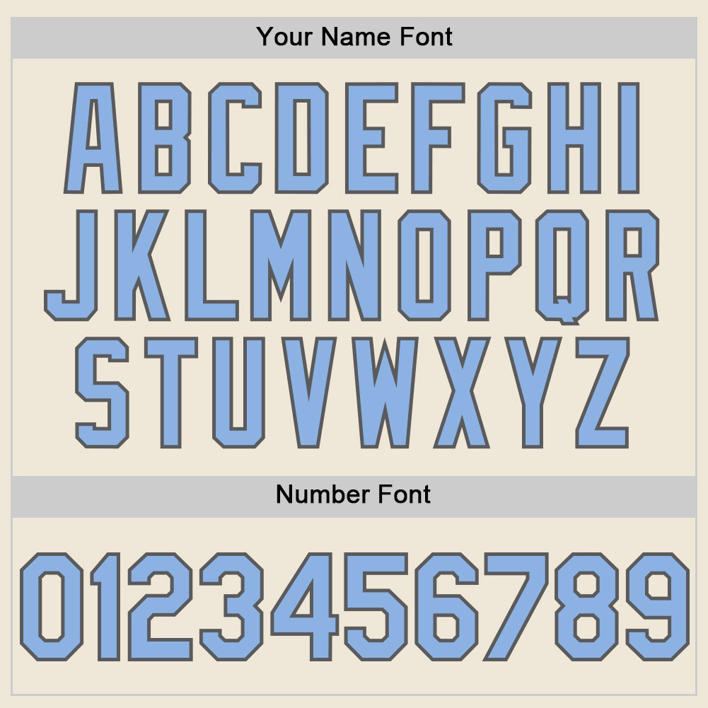 Custom Cream Light Blue-Steel Gray Line Authentic Baseball Jersey - Sky-Custom