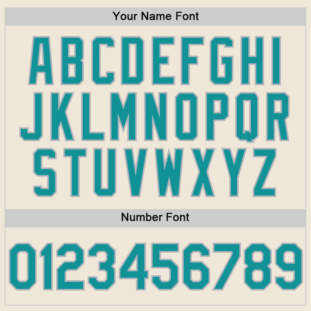 Custom Cream Teal-Gray Line Authentic Baseball Jersey - Sky-Custom