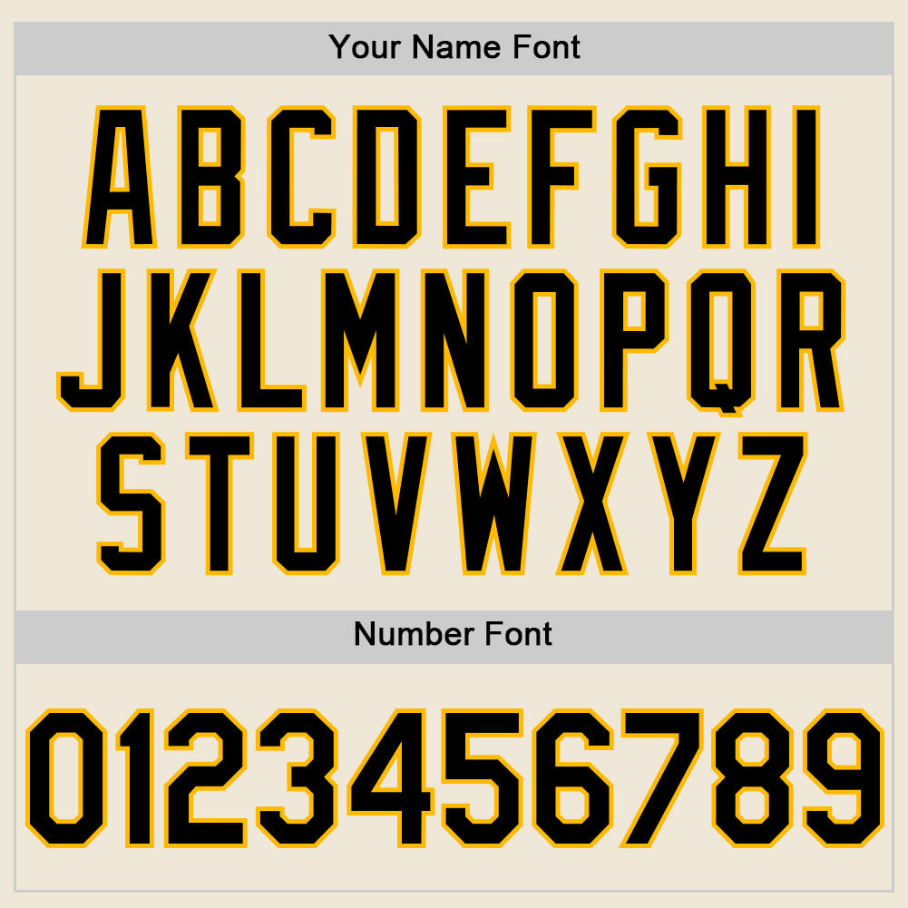 Custom Cream Black-Gold Line Authentic Baseball Jersey - Sky-Custom