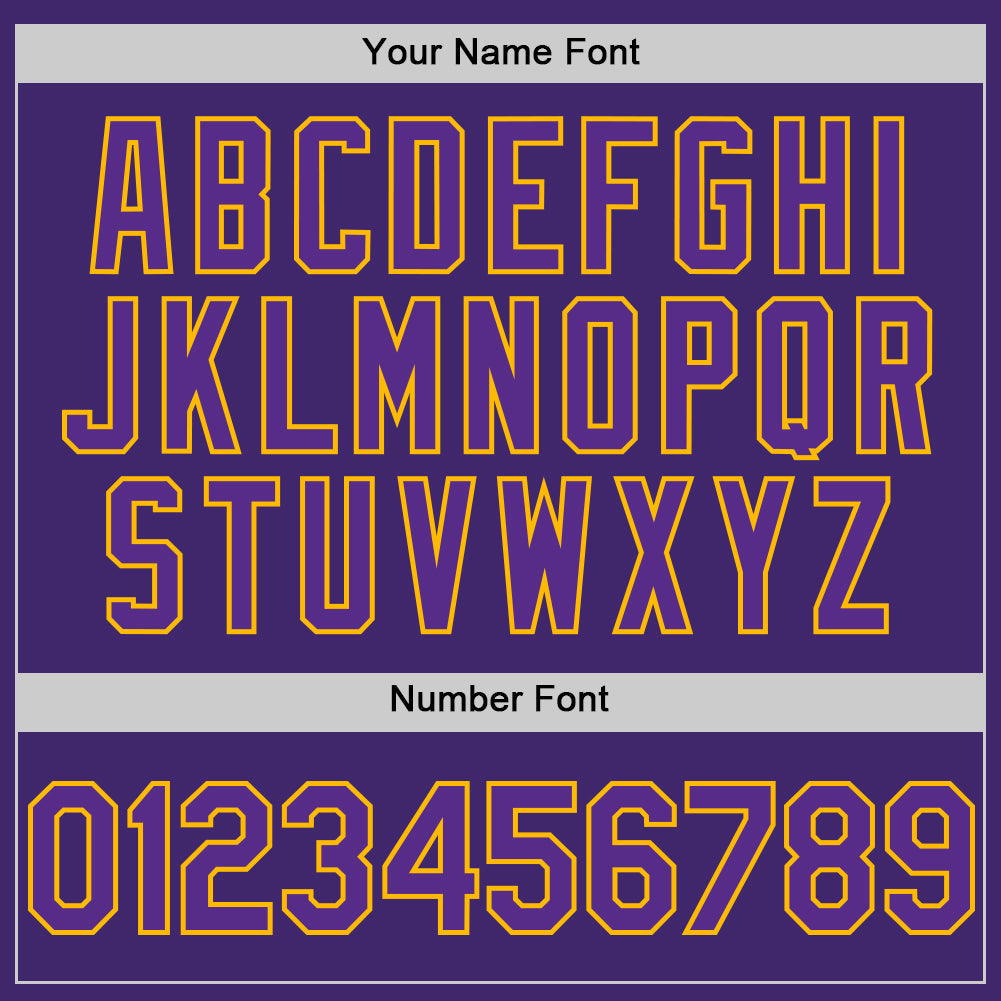 Custom Purple Gold Line Authentic Baseball Jersey - Sky-Custom