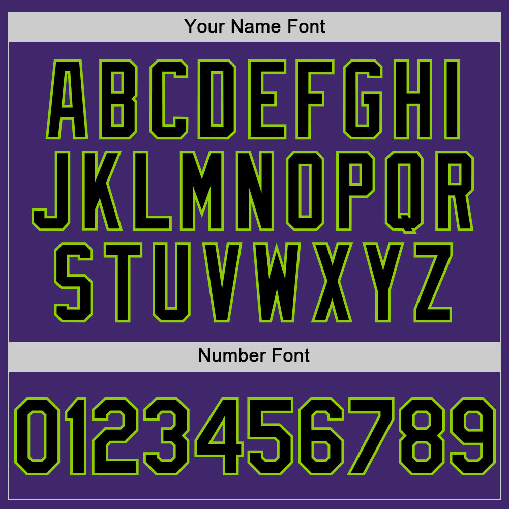 Custom Purple Black-Neon Green Line Authentic Baseball Jersey - Sky-Custom