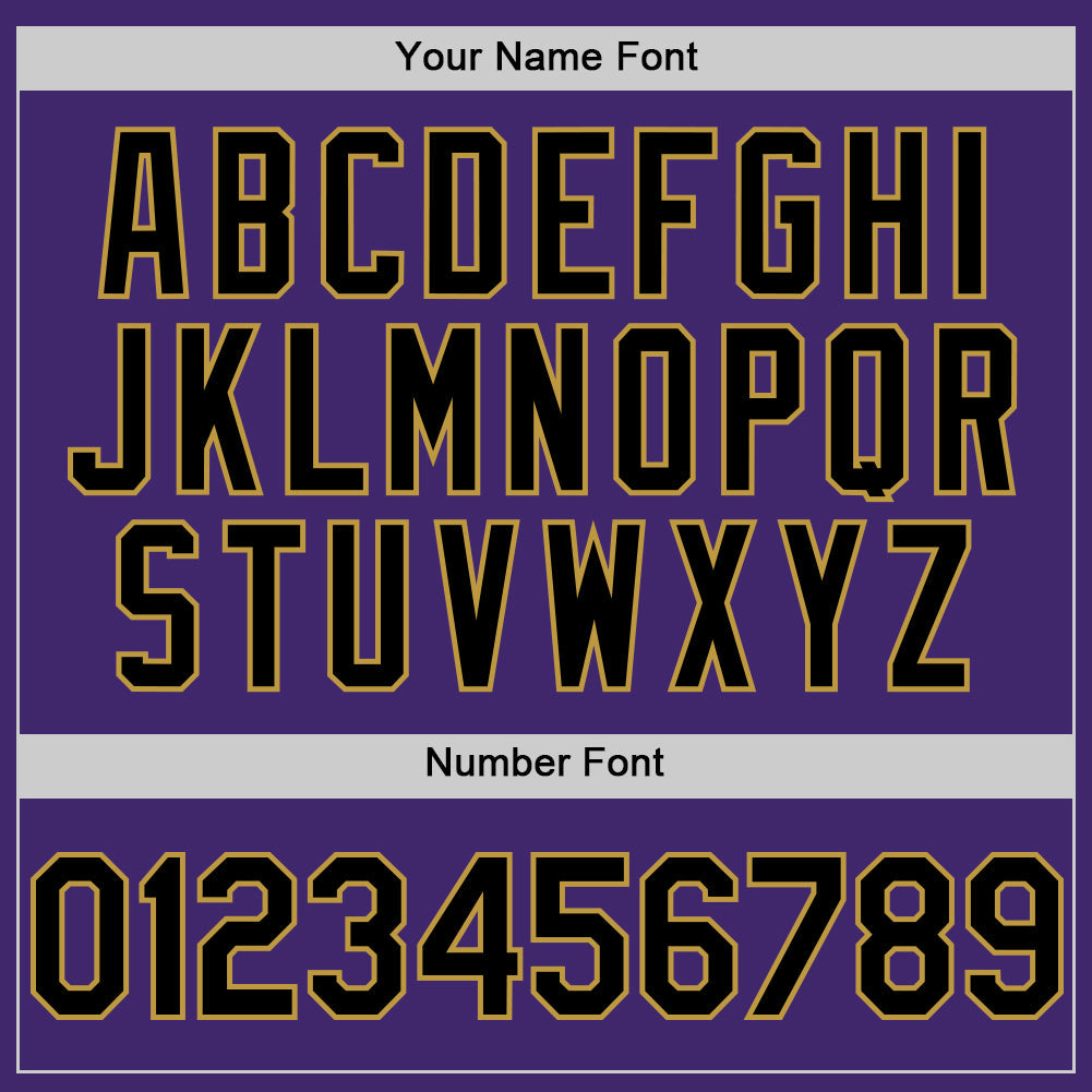 Custom Purple Black-Old Gold Line Authentic Baseball Jersey - Sky-Custom