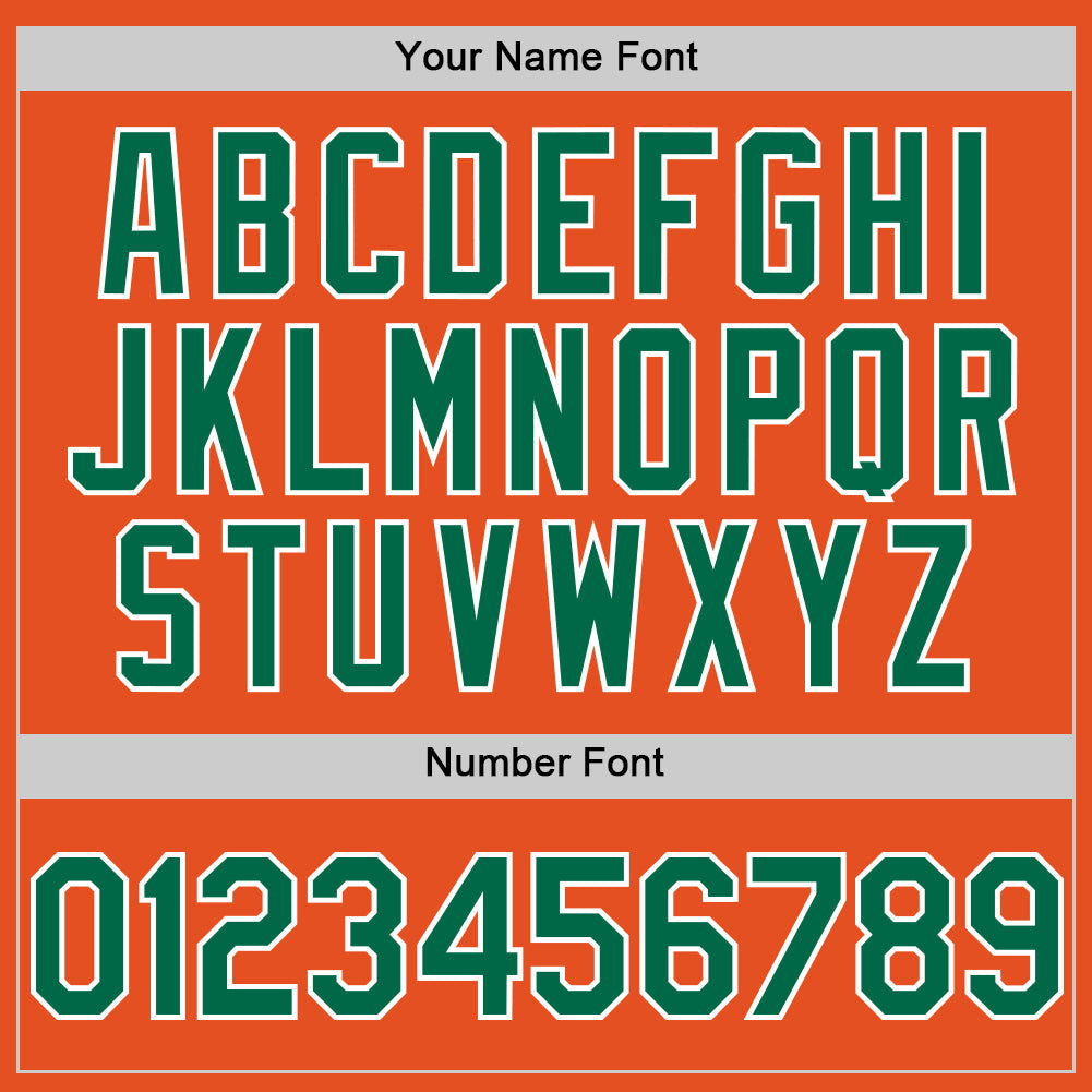 Custom Orange Kelly Green-White Line Authentic Baseball Jersey - Sky-Custom