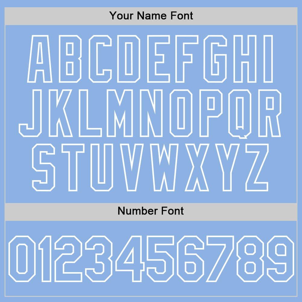 Custom Light Blue White Line Authentic Baseball Jersey - Sky-Custom