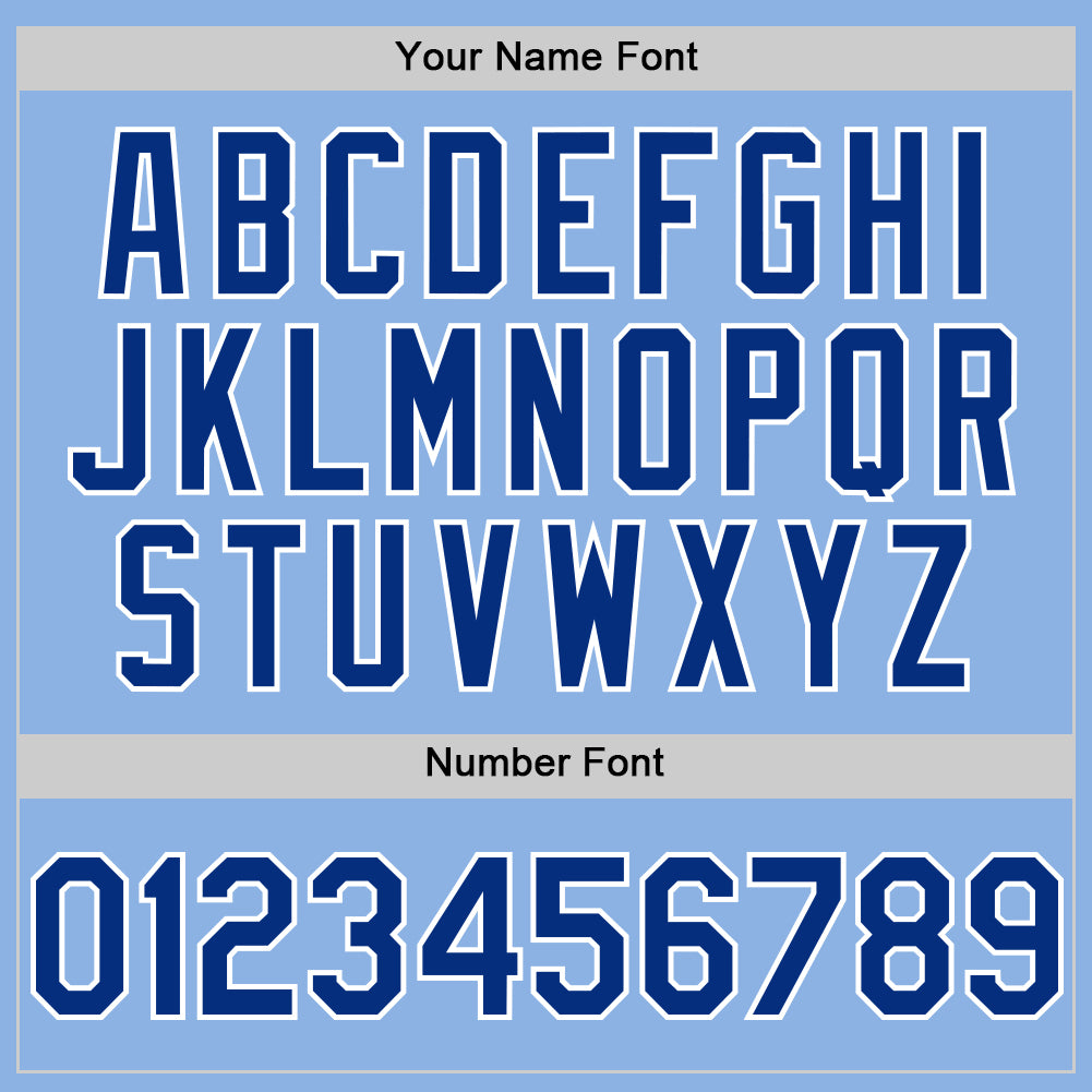 Custom Light Blue Royal-White Line Authentic Baseball Jersey - Sky-Custom