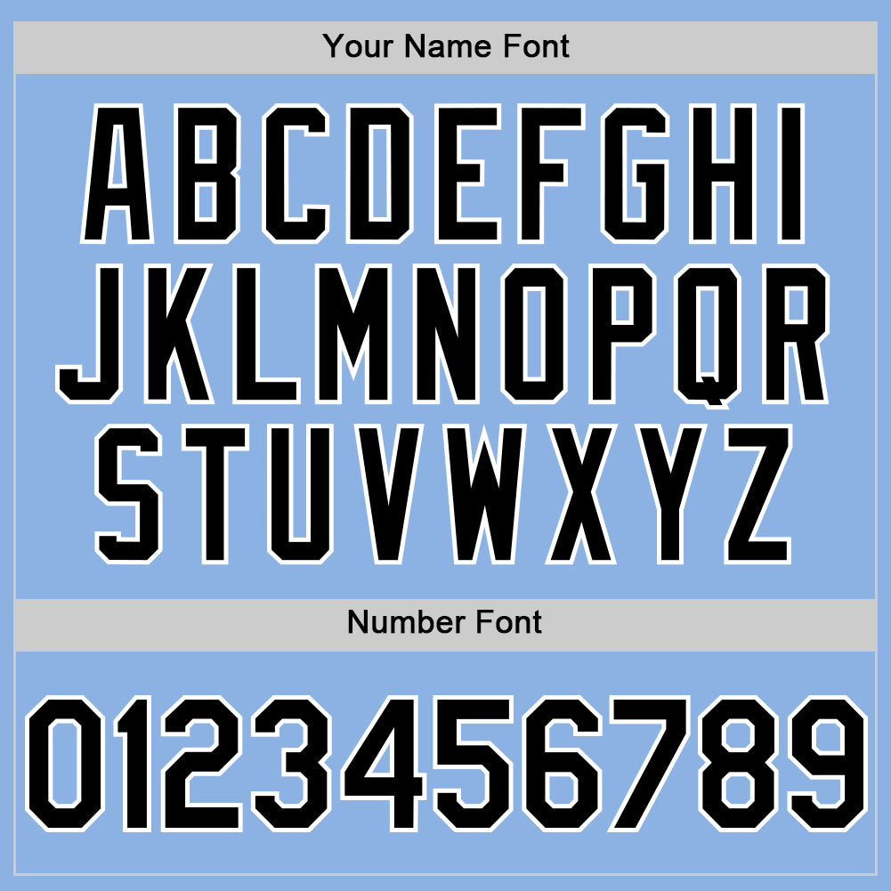 Custom Light Blue Black-White Line Authentic Baseball Jersey - Sky-Custom