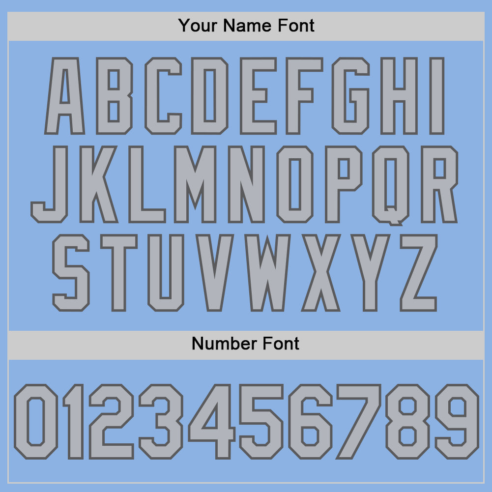 Custom Light Blue Gray-Steel Gray Line Authentic Baseball Jersey - Sky-Custom