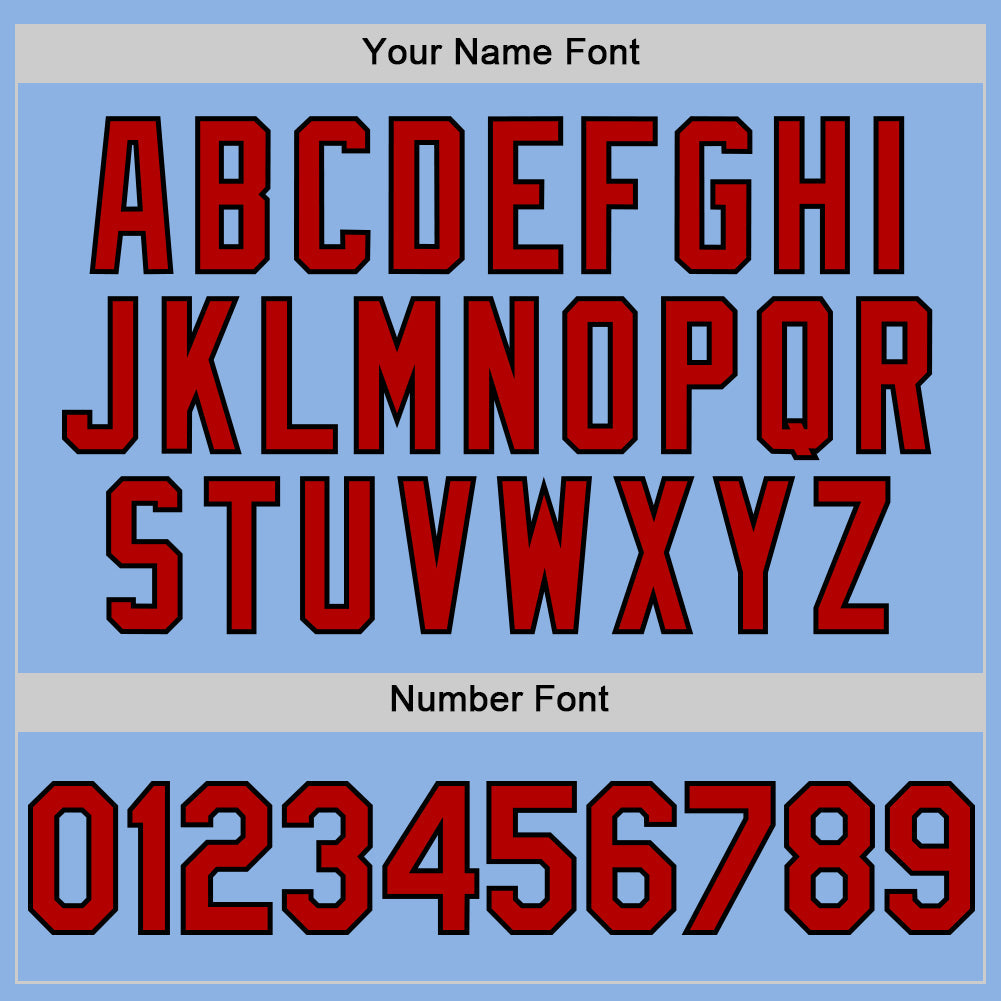 Custom Light Blue Red-Black Line Authentic Baseball Jersey - Sky-Custom