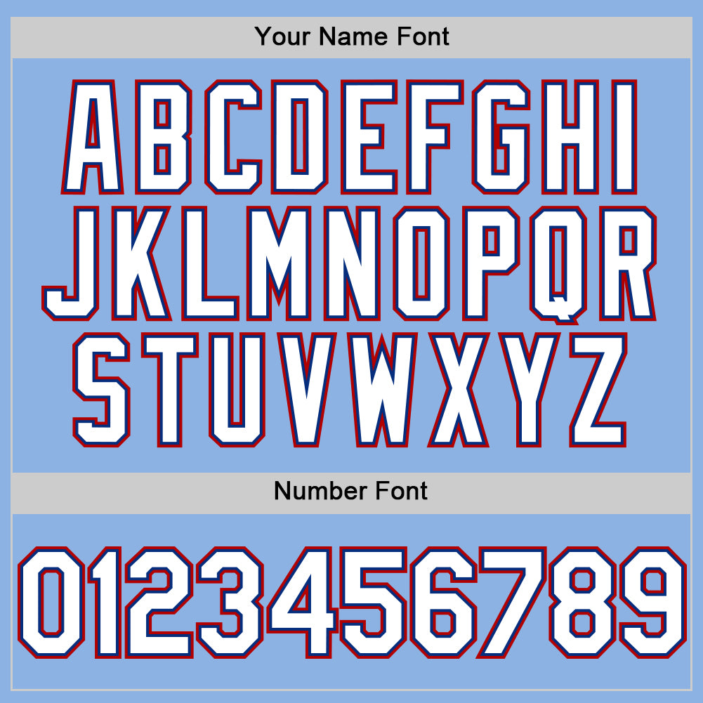 Custom Light Blue Royal-Red Line Authentic Baseball Jersey - Sky-Custom