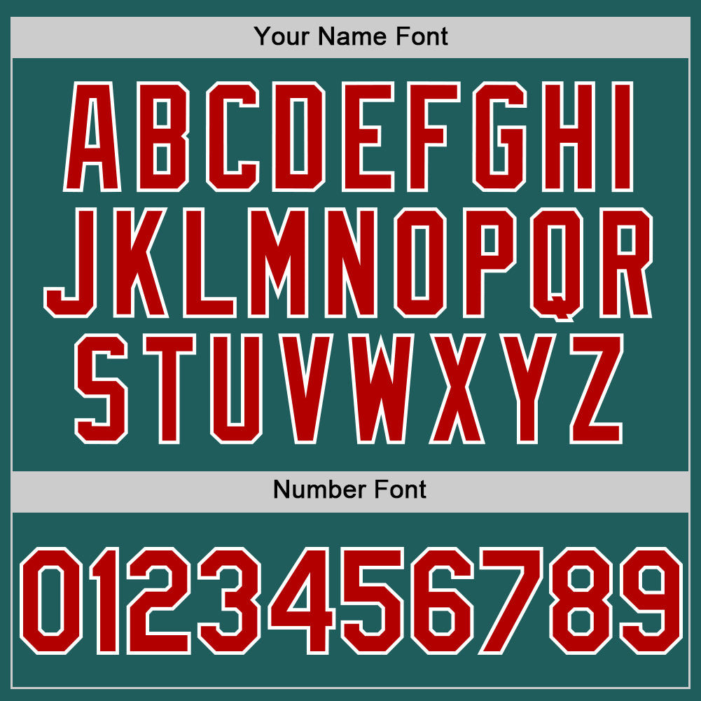 Custom Teal Red-White Line Authentic Baseball Jersey - Sky-Custom