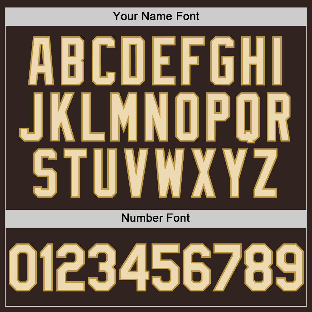 Custom Brown Cream-Old Gold Line Authentic Baseball Jersey - Sky-Custom