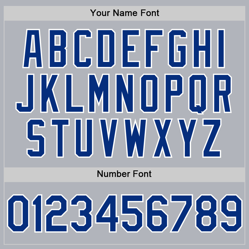 Custom Gray Royal-White Line Authentic Baseball Jersey - Sky-Custom