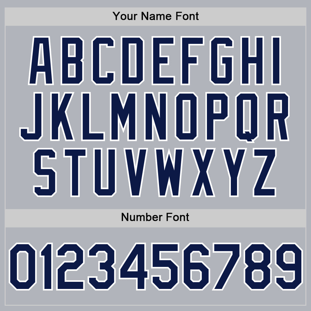 Custom Gray Navy-White Line Authentic Baseball Jersey - Sky-Custom