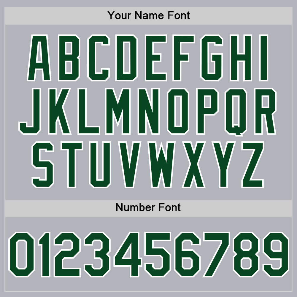 Custom Gray Green-White Line Authentic Baseball Jersey - Sky-Custom