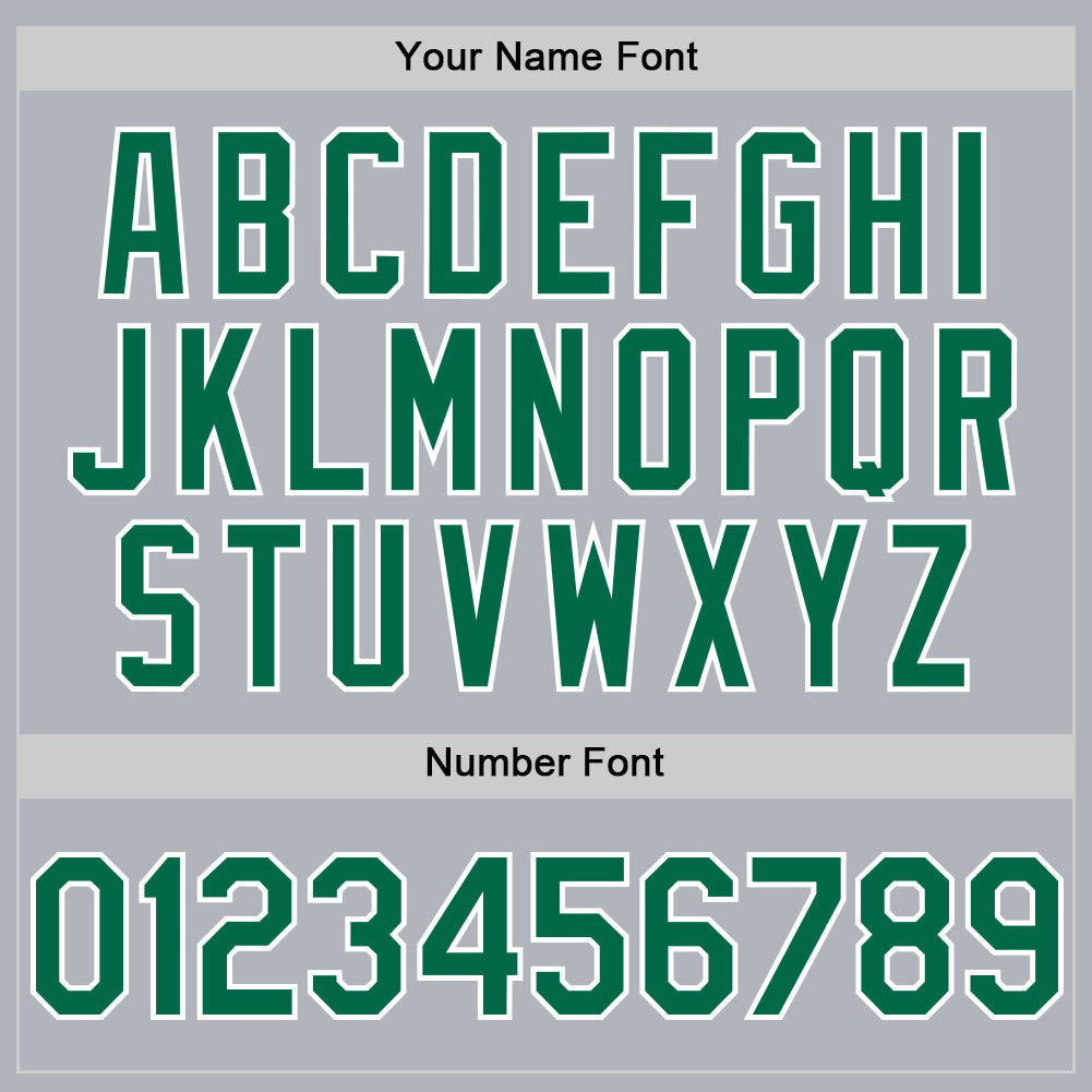 Custom Gray Kelly Green-White Line Authentic Baseball Jersey - Sky-Custom