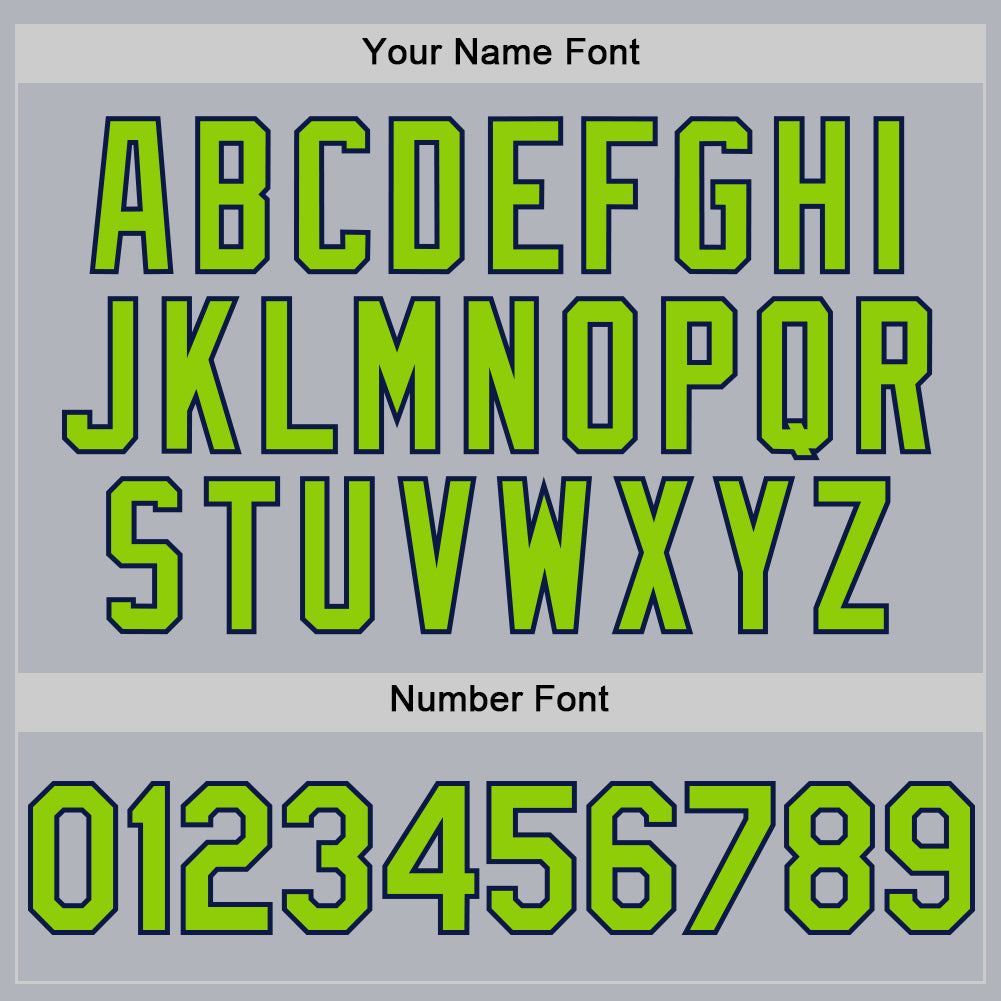 Custom Gray Neon Green-Navy Line Authentic Baseball Jersey - Sky-Custom