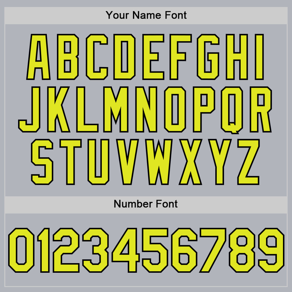 Custom Gray Neon Yellow-Black Line Authentic Baseball Jersey - Sky-Custom