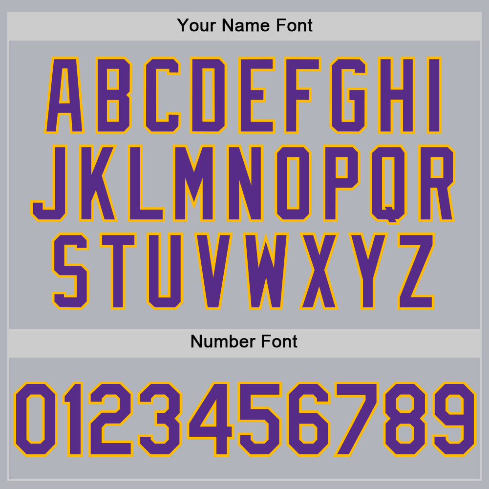 Custom Gray Purple-Gold Line Authentic Baseball Jersey - Sky-Custom