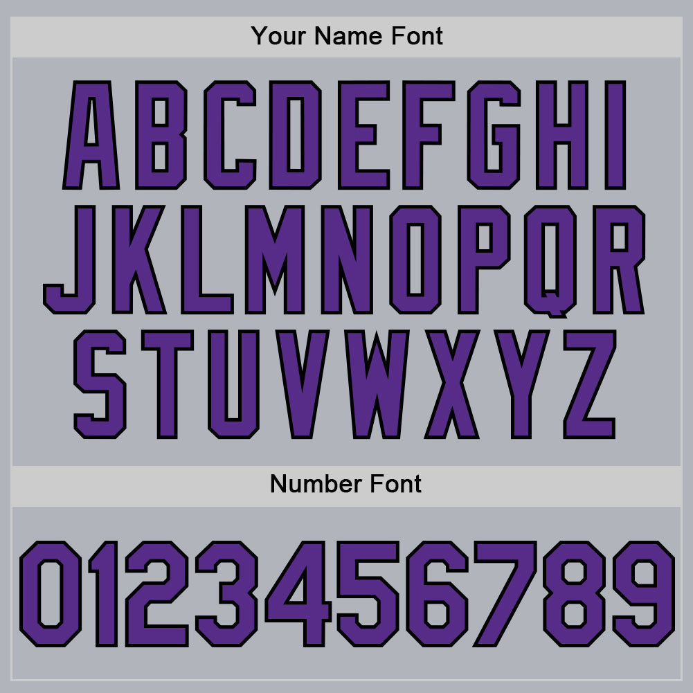 Custom Gray Purple-Black Line Authentic Baseball Jersey - Sky-Custom