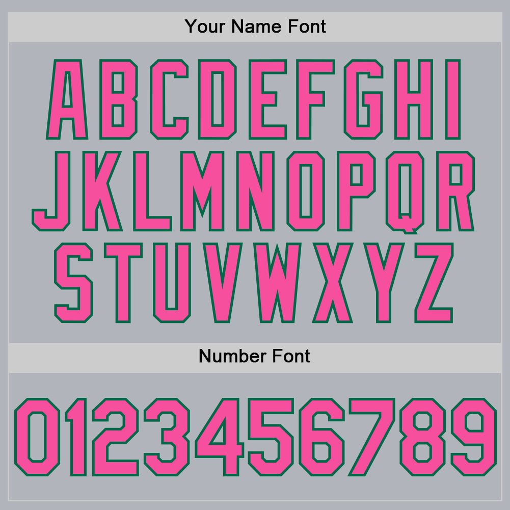 Custom Gray Pink-Kelly Green Line Authentic Baseball Jersey - Sky-Custom