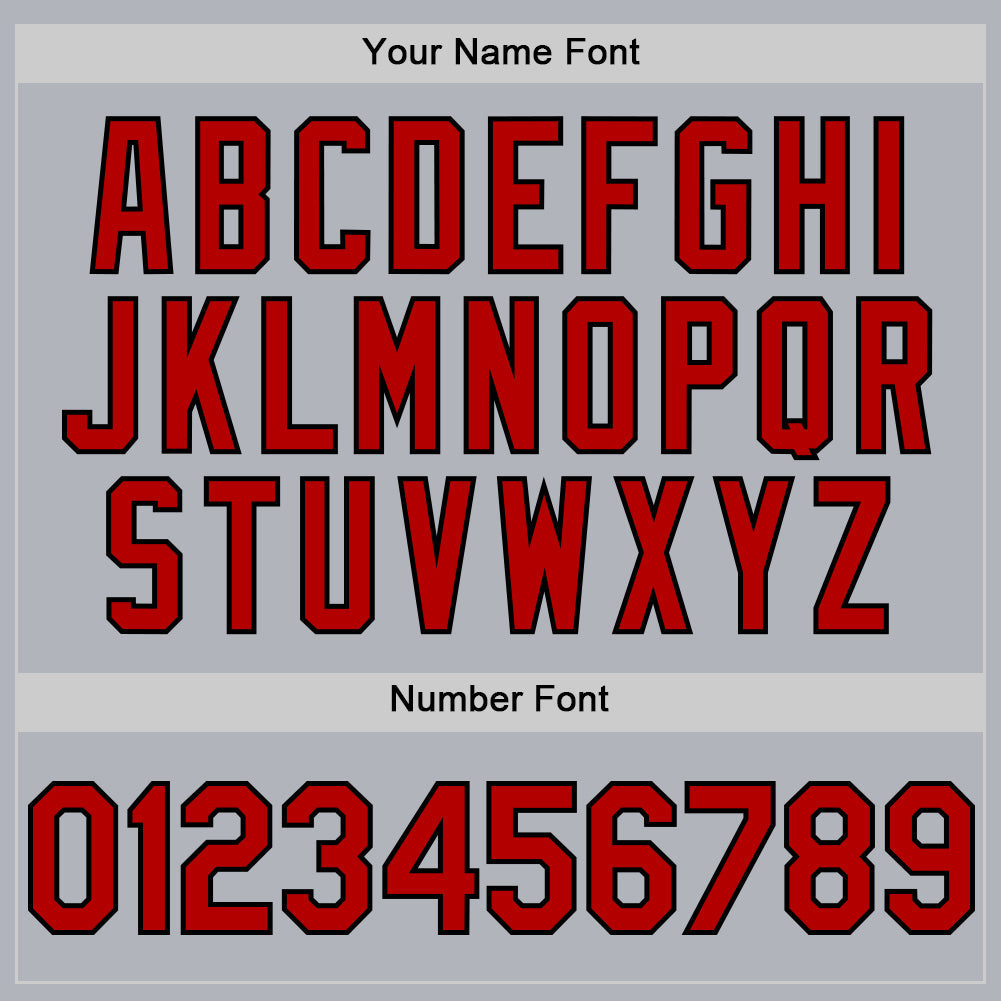 Custom Gray Red-Black Line Authentic Baseball Jersey - Sky-Custom