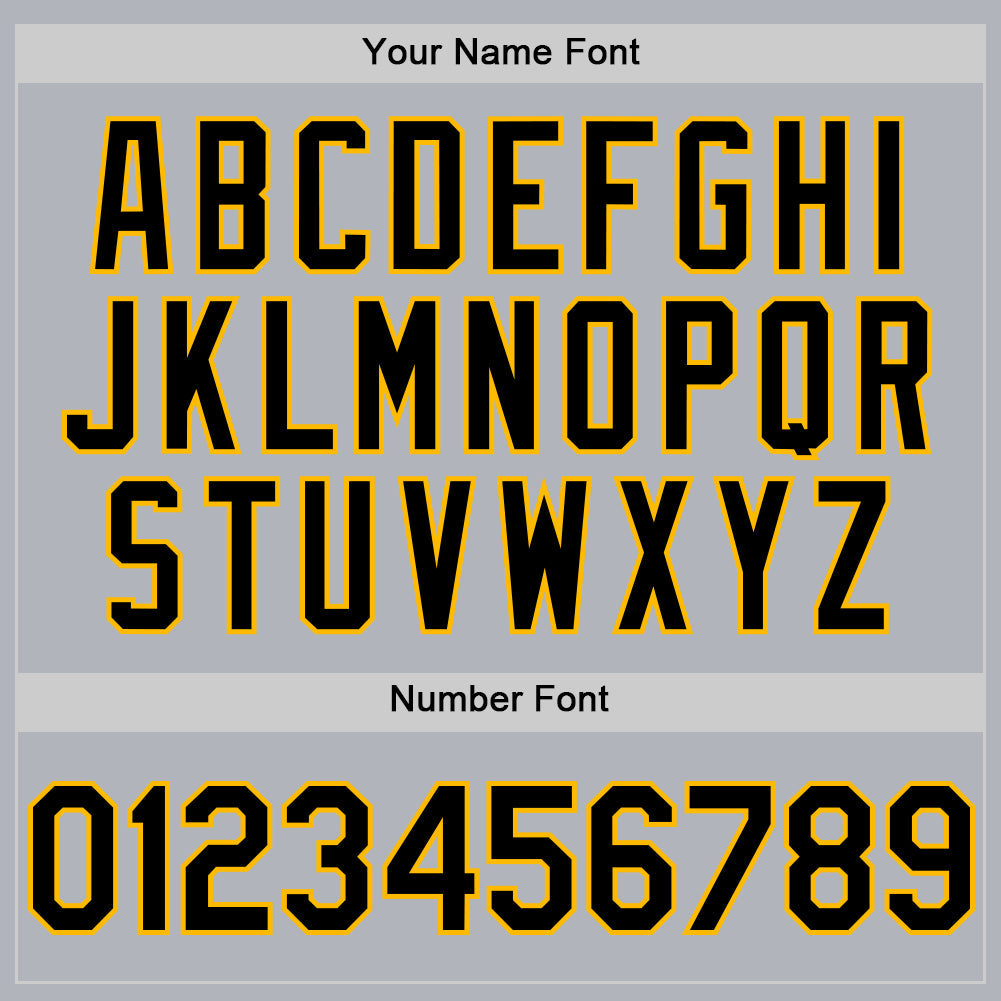 Custom Gray Black-Gold Line Authentic Baseball Jersey - Sky-Custom