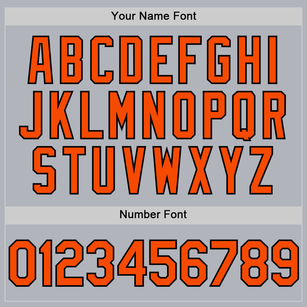 Custom Gray Orange-Black Line Authentic Baseball Jersey - Sky-Custom