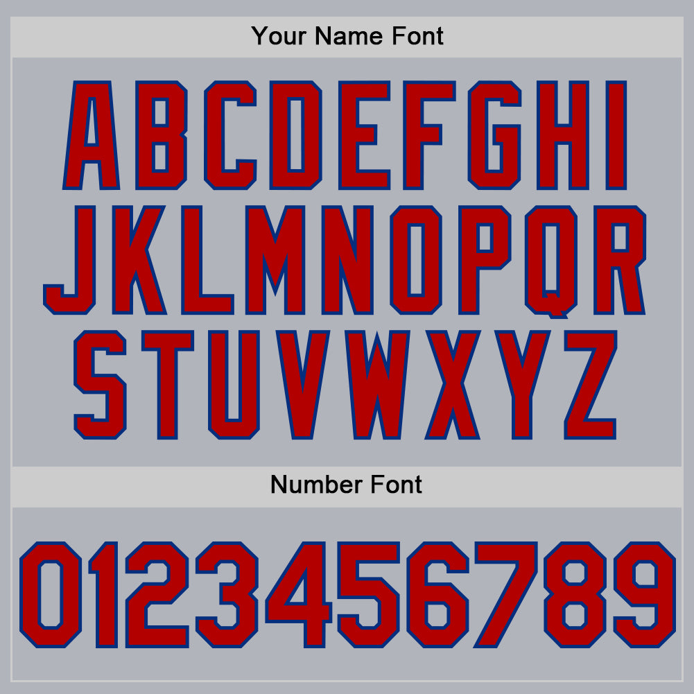 Custom Gray Red-Royal Line Authentic Baseball Jersey - Sky-Custom