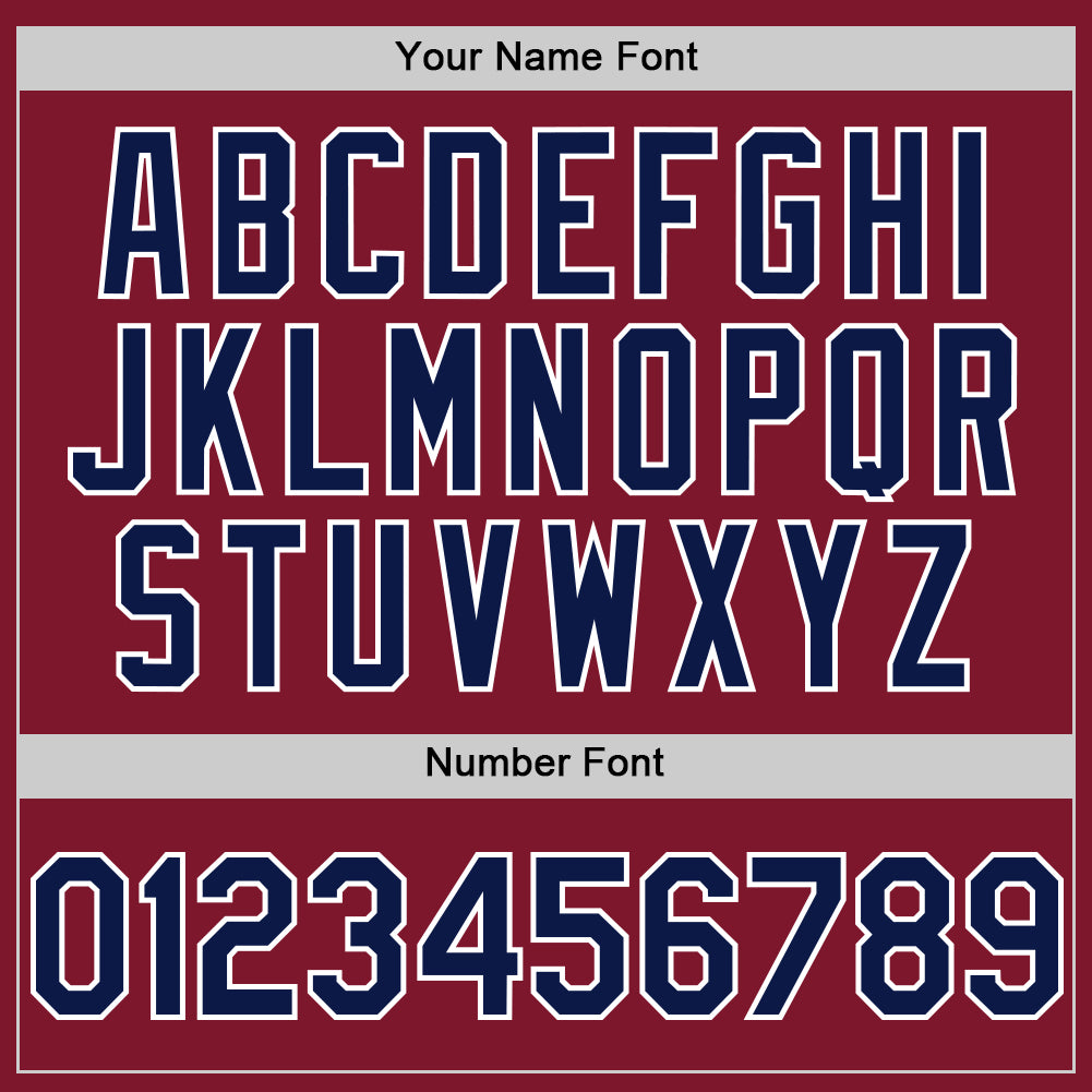 Custom Crimson Navy-White Line Authentic Baseball Jersey - Sky-Custom