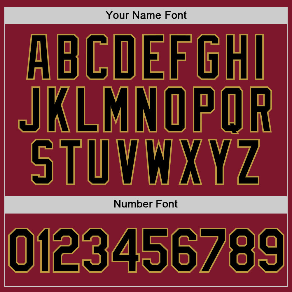 Custom Crimson Black-Old Gold Line Authentic Baseball Jersey - Sky-Custom