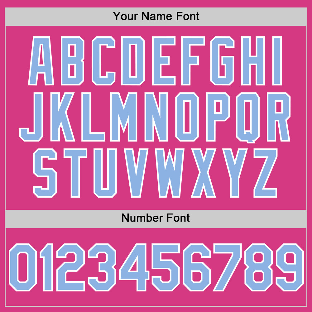 Custom Pink Light Blue-White Line Authentic Baseball Jersey - Sky-Custom