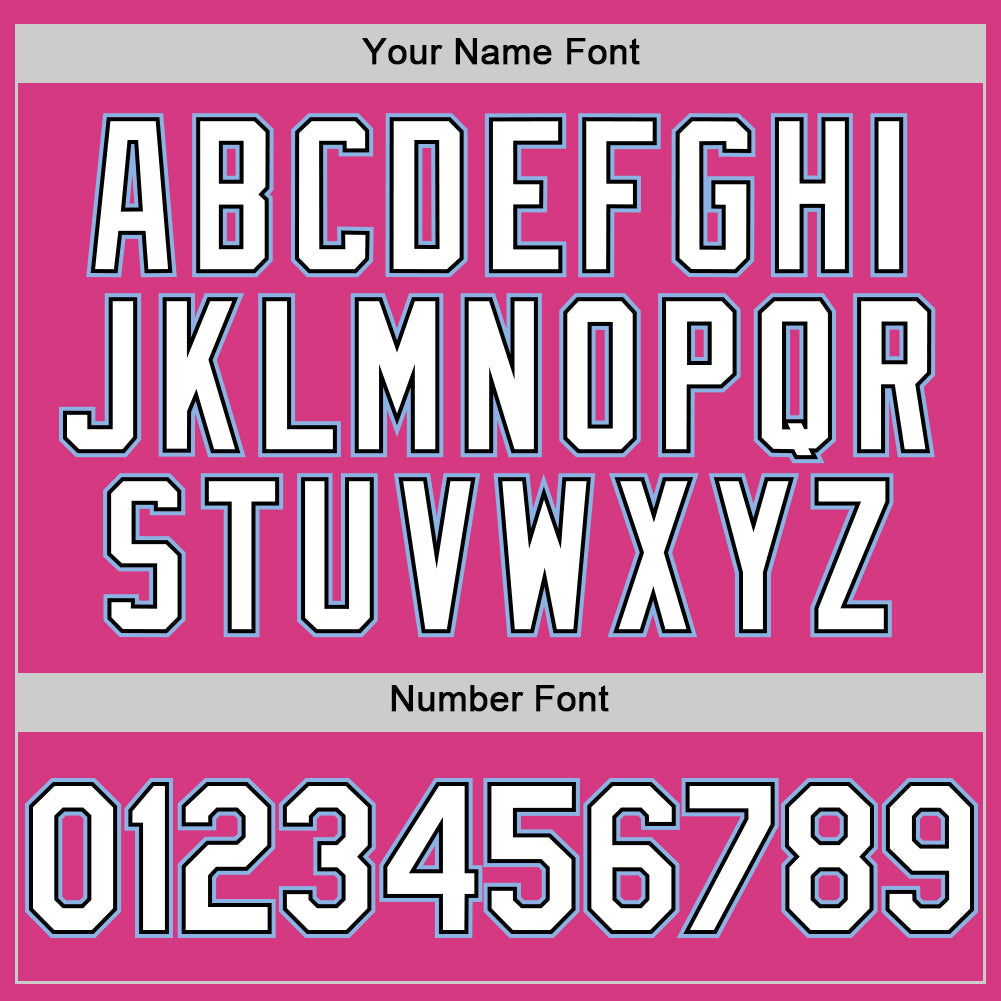 Custom Pink Black-Light Blue Line Authentic Baseball Jersey - Sky-Custom