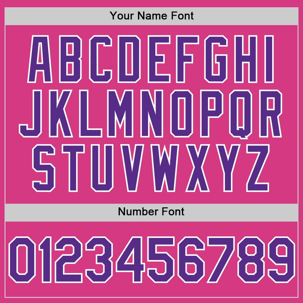 Custom Pink Purple-White Line Authentic Baseball Jersey - Sky-Custom