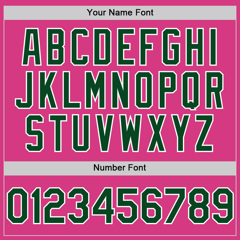 Custom Pink Green-White Line Authentic Baseball Jersey - Sky-Custom