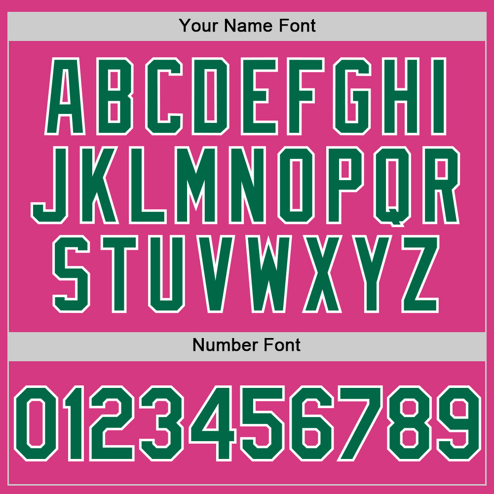 Custom Pink Kelly Green-White Line Authentic Baseball Jersey - Sky-Custom