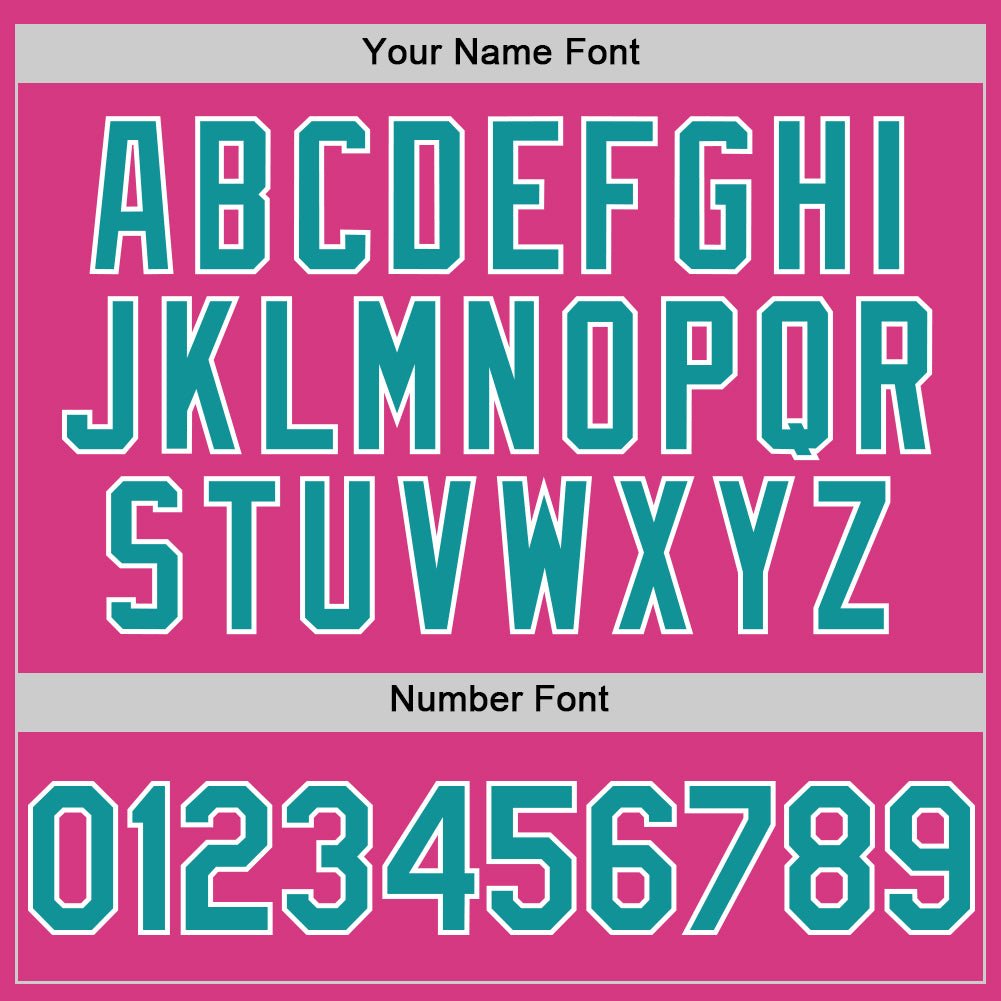 Custom Pink Teal-White Line Authentic Baseball Jersey - Sky-Custom