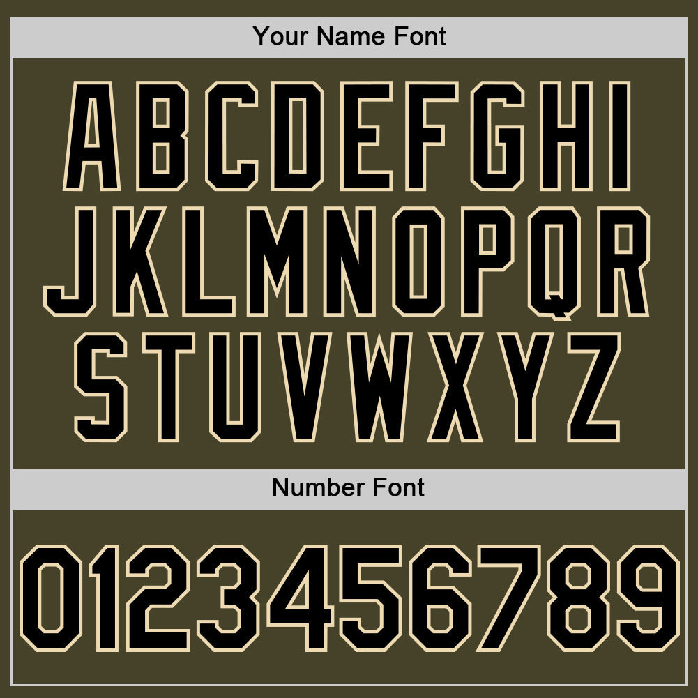 Custom Olive Black-Cream Line Authentic Salute To Service Baseball Jersey - Sky-Custom