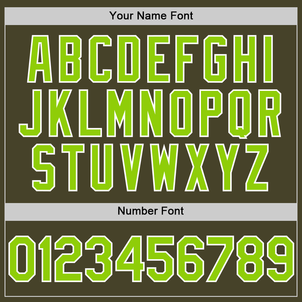 Custom Olive Neon Green-White Line Authentic Salute To Service Baseball Jersey - Sky-Custom