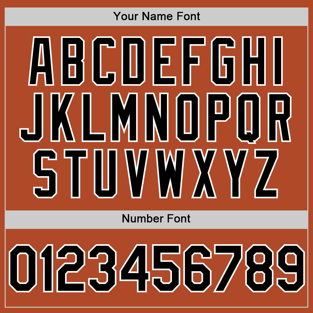 Custom Texas Orange Black-White Line Authentic Baseball Jersey - Sky-Custom