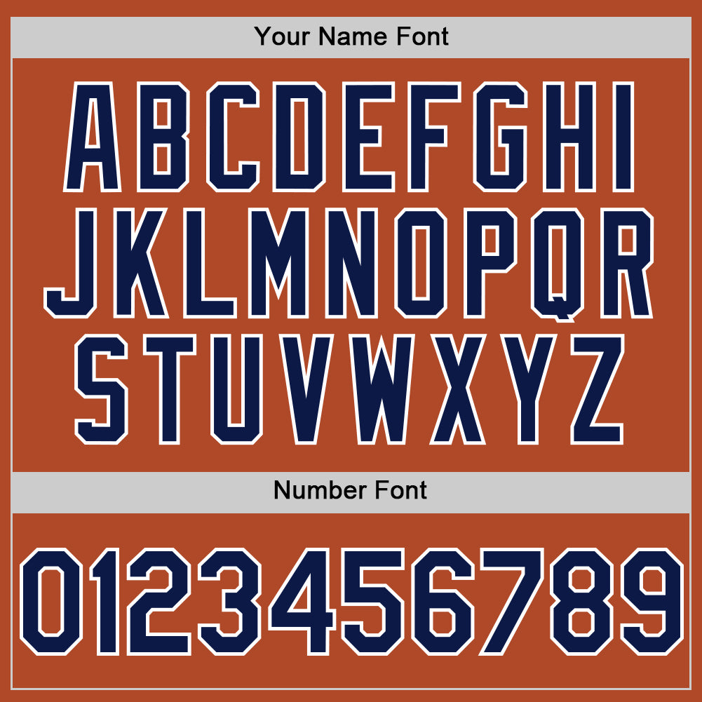 Custom Texas Orange Navy-White Line Authentic Baseball Jersey - Sky-Custom