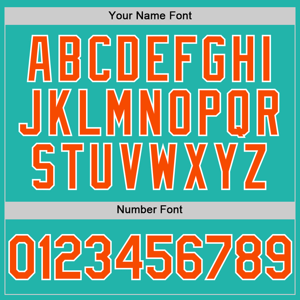 Custom Aqua Orange-White Line Authentic Baseball Jersey - Sky-Custom